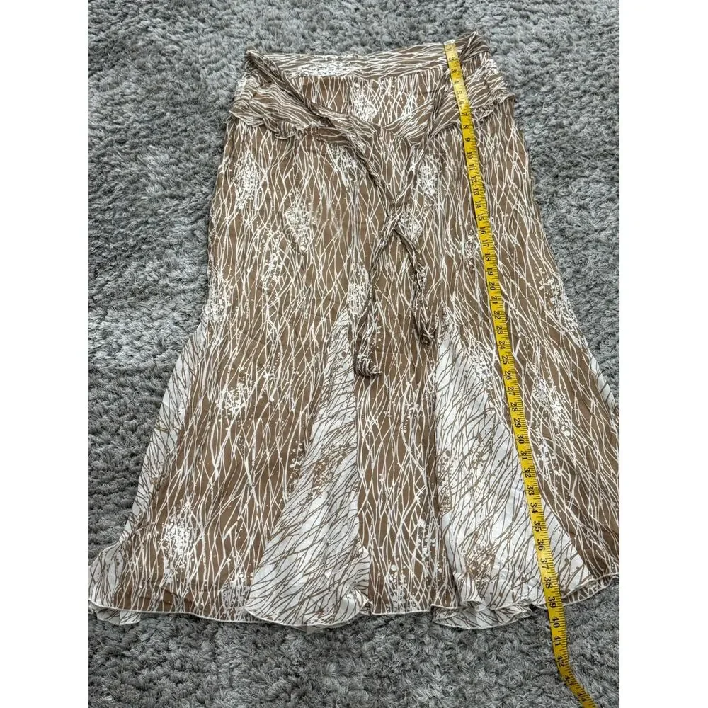 Anna Sui Anthropologie Maxi Skirt Brown Boho Prairie Fairycore Cottagecore 10